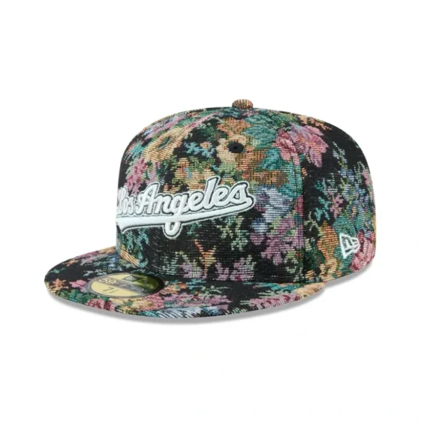 Caps* Los Angeles Dodgers Jacquard Pattern 59FIFTY Fitted Hat - KTGCaps - Baseball caps for various teams, purchased online at a discount