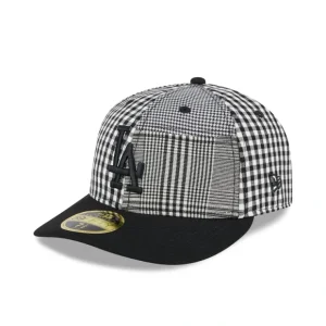 Caps* Los Angeles Dodgers Patch Plaid Low Profile 59FIFTY Fitted Hat - KTGCaps - Baseball caps for various teams, purchased online at a discount