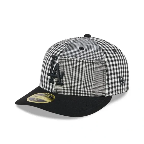 Caps* Los Angeles Dodgers Patch Plaid Low Profile 59FIFTY Fitted Hat - KTGCaps - Baseball caps for various teams, purchased online at a discount