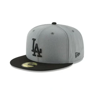 Best Los Angeles Dodgers Storm Gray Basic 59FIFTY Fitted Hat - KTGCaps - Baseball caps for various teams, purchased online at a discount