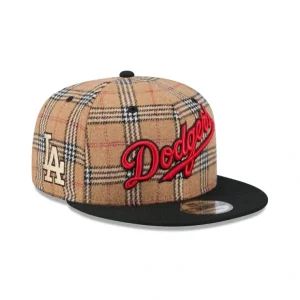 Caps* Los Angeles Dodgers Tan Tartan 9FIFTY Snapback Hat - KTGCaps - Baseball caps for various teams, purchased online at a discount