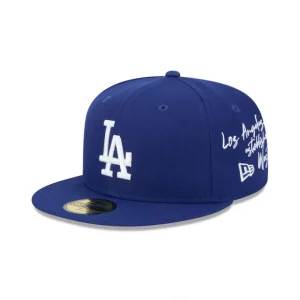 Caps* Los Angeles Dodgers Team Verbiage 59FIFTY Fitted Hat - KTGCaps - Baseball caps for various teams, purchased online at a discount