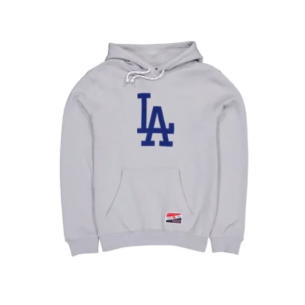 Caps* Los Angeles Dodgers Throwback Gray Hoodie - KTGCaps - Baseball caps for various teams, purchased online at a discount