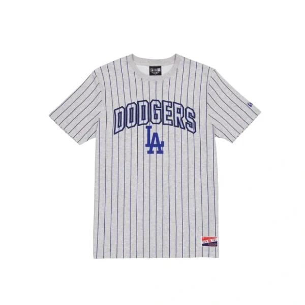 Caps* Los Angeles Dodgers Throwback Gray Pinstripe TShirt - KTGCaps - Baseball caps for various teams, purchased online at a discount