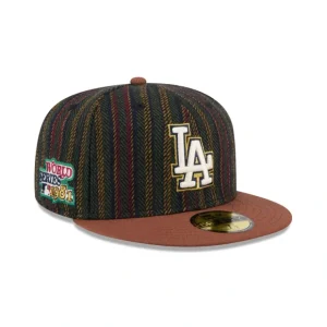 Caps* Los Angeles Dodgers Vintage Herringbone 59FIFTY Fitted Hat - KTGCaps - Baseball caps for various teams, purchased online at a discount