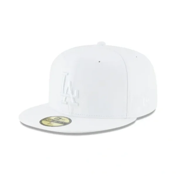 Caps* Los Angeles Dodgers Whiteout Basic 59FIFTY Fitted Hat - KTGCaps - Baseball caps for various teams, purchased online at a discount