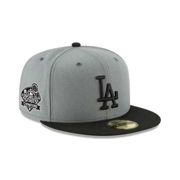 Caps* Los Angeles Dodgers World Series Champions Gray 59FIFTY Fitted Hat - KTGCaps - Baseball caps for various teams, purchased online at a discount