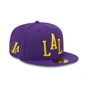 Caps* Los Angeles Lakers 2023 City Edition Alt 59FIFTY Fitted Hat - KTGCaps - Baseball caps for various teams, purchased online at a discount