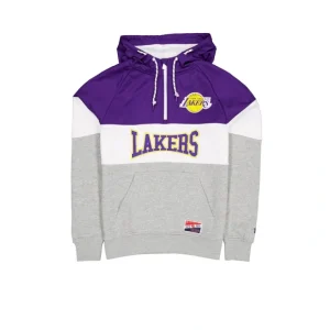 Caps* Los Angeles Lakers Throwback Color Block Hoodie - KTGCaps - Baseball caps for various teams, purchased online at a discount