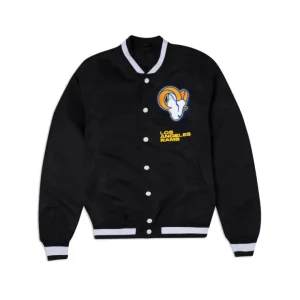 Caps* Los Angeles Rams Logo Select Black Jacket - KTGCaps - Baseball caps for various teams, purchased online at a discount