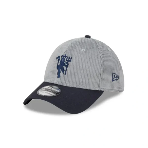 Caps* Manchester United Gray Corduroy 39THIRTY Stretch Fit Hat - KTGCaps - Baseball caps for various teams, purchased online at a discount
