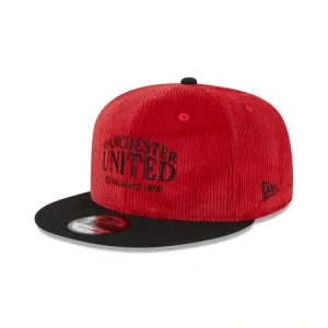 Caps* Manchester United Red Corduroy 9FIFTY Snapback Hat - KTGCaps - Baseball caps for various teams, purchased online at a discount