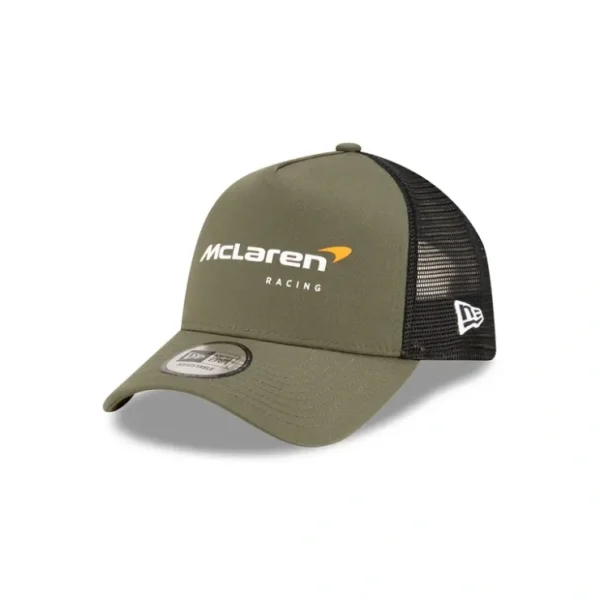 Caps* McLaren Formula 1 Team Olive 9FORTY AFrame Trucker - KTGCaps - Baseball caps for various teams, purchased online at a discount