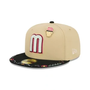 Caps* Mexico Baseball Skull Pin 59FIFTY Fitted Hat - KTGCaps - Baseball caps for various teams, purchased online at a discount