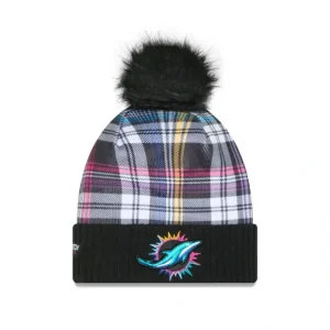 Caps* Miami Dolphins 2024 Crucial Catch Womens Pom Knit Hat - KTGCaps - Baseball caps for various teams, purchased online at a discount