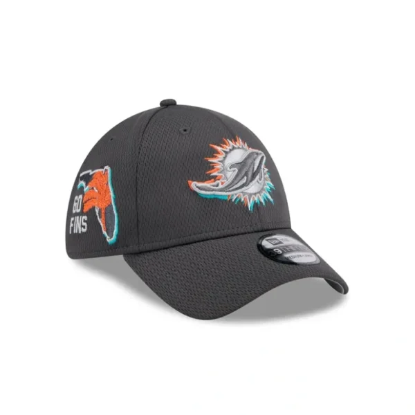 Caps* Miami Dolphins 2024 Draft 39THIRTY Stretch Fit Hat - KTGCaps - Baseball caps for various teams, purchased online at a discount