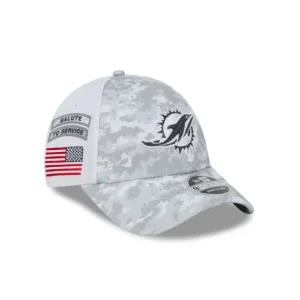 Caps* Miami Dolphins 2024 Salute to Service 9FORTY StretchSnap Hat - KTGCaps - Baseball caps for various teams, purchased online at a discount