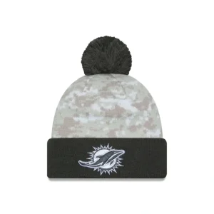 Caps* Miami Dolphins 2024 Salute to Service Pom Knit Hat - KTGCaps - Baseball caps for various teams, purchased online at a discount