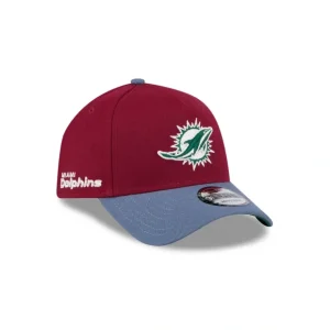 Caps* Miami Dolphins Cherry 9FORTY AFrame Snapback Hat - KTGCaps - Baseball caps for various teams, purchased online at a discount