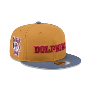 Caps* Miami Dolphins Panama Tan 9FIFTY Snapback Hat - KTGCaps - Baseball caps for various teams, purchased online at a discount