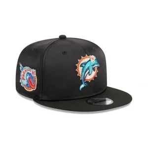Caps* Miami Dolphins Satin 9FIFTY Snapback Hat - KTGCaps - Baseball caps for various teams, purchased online at a discount