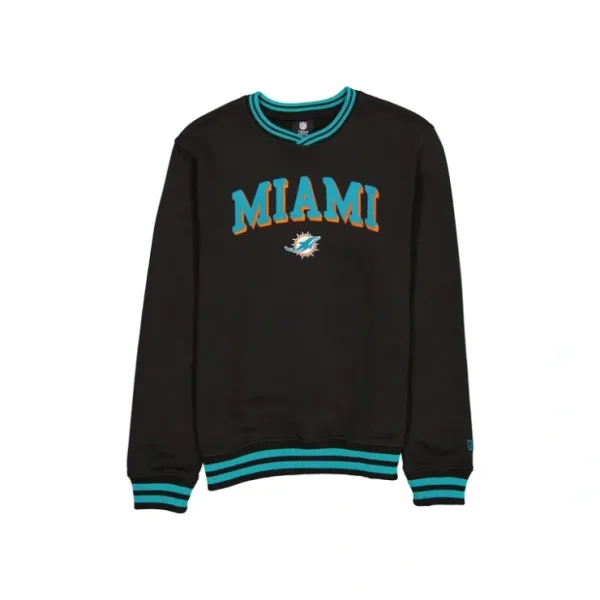 Caps* Miami Dolphins Sport Night Black Crewneck - KTGCaps - Baseball caps for various teams, purchased online at a discount