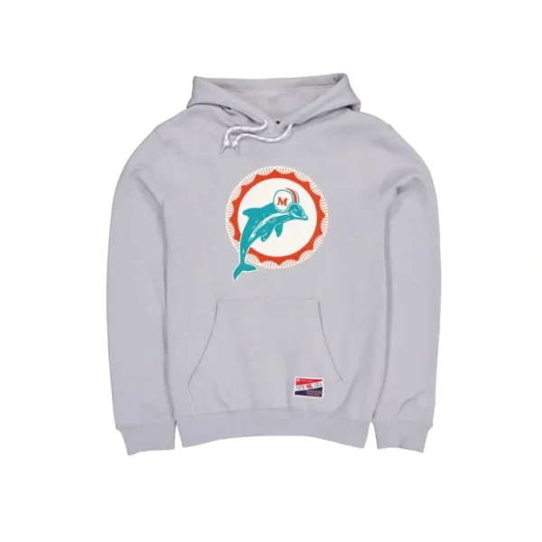 Caps* Miami Dolphins Throwback Gray Hoodie - KTGCaps - Baseball caps for various teams, purchased online at a discount