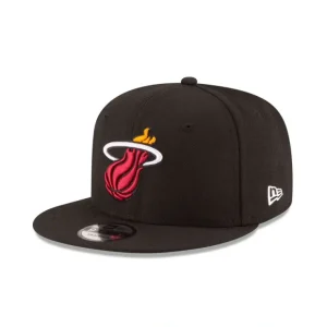 Caps* Miami Heat Black 9FIFTY Snapback Hat - KTGCaps - Baseball caps for various teams, purchased online at a discount