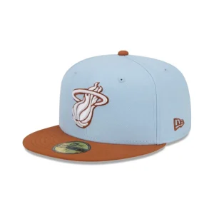 Online Miami Heat Color Pack Glacial Blue 59FIFTY Fitted Hat - KTGCaps - Baseball caps for various teams, purchased online at a discount