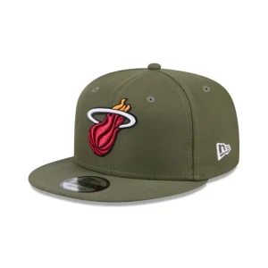 Hot Miami Heat Olive 9FIFTY Snapback Hat - KTGCaps - Baseball caps for various teams, purchased online at a discount