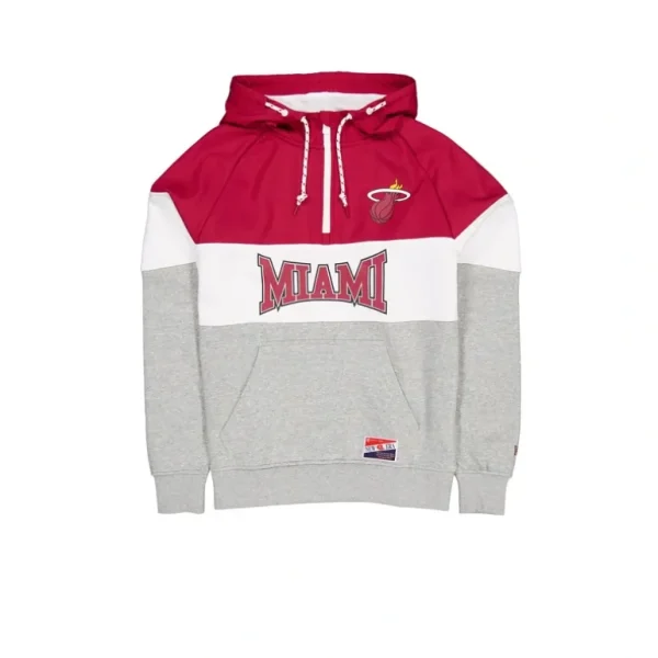 Best Sale Miami Heat Throwback Color Block Hoodie - KTGCaps - Baseball caps for various teams, purchased online at a discount