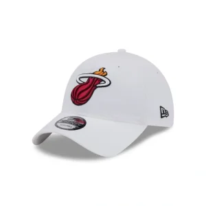 Caps* Miami Heat White 9TWENTY Adjustable Hat - KTGCaps - Baseball caps for various teams, purchased online at a discount