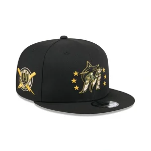 Caps* Miami Marlins Armed Forces Day 2024 9FIFTY Snapback Hat - KTGCaps - Baseball caps for various teams, purchased online at a discount