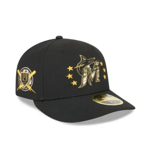 Caps* Miami Marlins Armed Forces Day 2024 Low Profile 59FIFTY Fitted Hat - KTGCaps - Baseball caps for various teams, purchased online at a discount