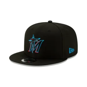 Caps* Miami Marlins Basic 9FIFTY Snapback Hat - KTGCaps - Baseball caps for various teams, purchased online at a discount