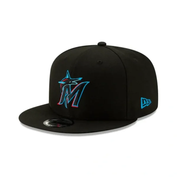 Caps* Miami Marlins Basic 9FIFTY Snapback Hat - KTGCaps - Baseball caps for various teams, purchased online at a discount