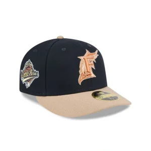 Caps* Miami Marlins Blue Ivory Low Profile 59FIFTY Fitted Hat - KTGCaps - Baseball caps for various teams, purchased online at a discount