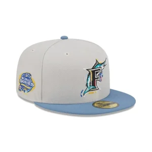 Caps* Miami Marlins Color Brush 59FIFTY Fitted Hat - KTGCaps - Baseball caps for various teams, purchased online at a discount
