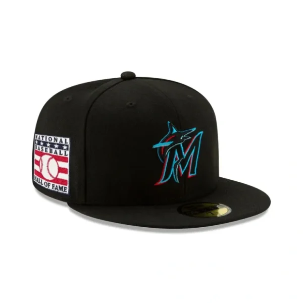 Caps* Miami Marlins Hall of Fame Weekend 2024 59FIFTY Fitted Hat - KTGCaps - Baseball caps for various teams, purchased online at a discount