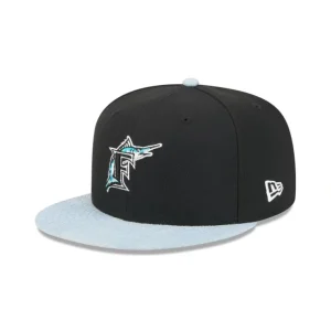 Caps* Miami Marlins Patch Denim 59FIFTY Fitted Hat - KTGCaps - Baseball caps for various teams, purchased online at a discount