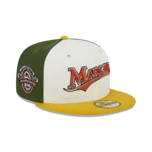 Caps* Miami Marlins Two Tone Honey 59FIFTY Fitted Hat - KTGCaps - Baseball caps for various teams, purchased online at a discount