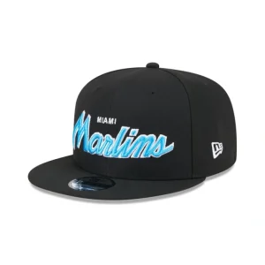 Caps* Miami Marlins Wordmark 9FIFTY Snapback Hat - KTGCaps - Baseball caps for various teams, purchased online at a discount
