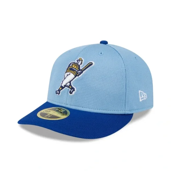 Caps* Milwaukee Brewers 2024 Batting Practice Low Profile 59FIFTY Fitted Hat - KTGCaps - Baseball caps for various teams, purchased online at a discount