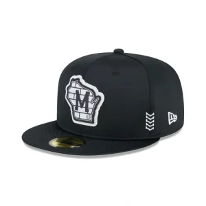 Caps* Milwaukee Brewers 2024 Clubhouse Black 59FIFTY Fitted Hat - KTGCaps - Baseball caps for various teams, purchased online at a discount