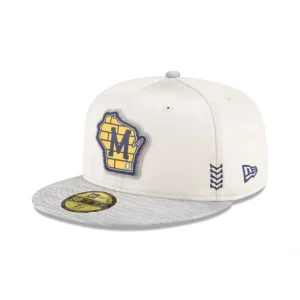 Caps* Milwaukee Brewers 2024 Clubhouse Stone 59FIFTY Fitted Hat - KTGCaps - Baseball caps for various teams, purchased online at a discount