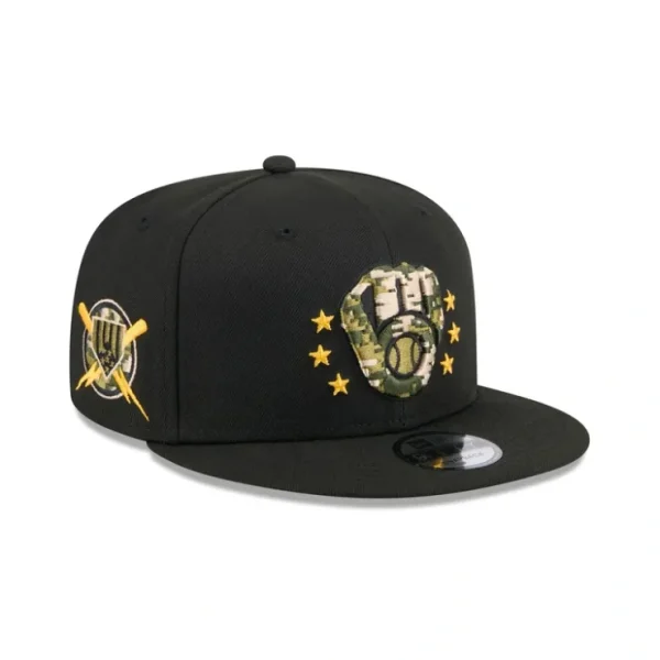Caps* Milwaukee Brewers Armed Forces Day 2024 9FIFTY Snapback Hat - KTGCaps - Baseball caps for various teams, purchased online at a discount