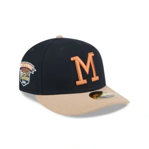Caps* Milwaukee Brewers Blue Ivory Low Profile 59FIFTY Fitted Hat - KTGCaps - Baseball caps for various teams, purchased online at a discount