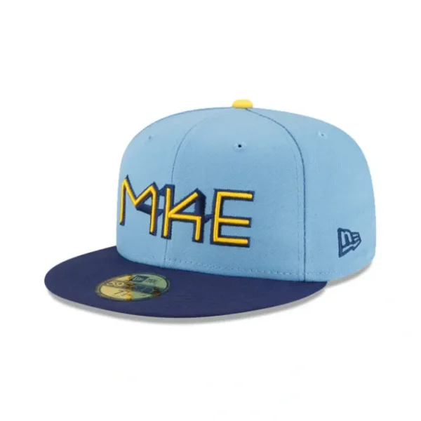 Caps* Milwaukee Brewers City Connect 59FIFTY Fitted Hat - KTGCaps - Baseball caps for various teams, purchased online at a discount