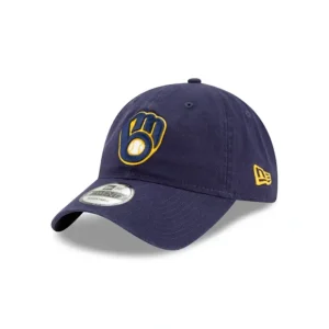Caps* Milwaukee Brewers Core Classic Blue 9TWENTY Adjustable Hat - KTGCaps - Baseball caps for various teams, purchased online at a discount