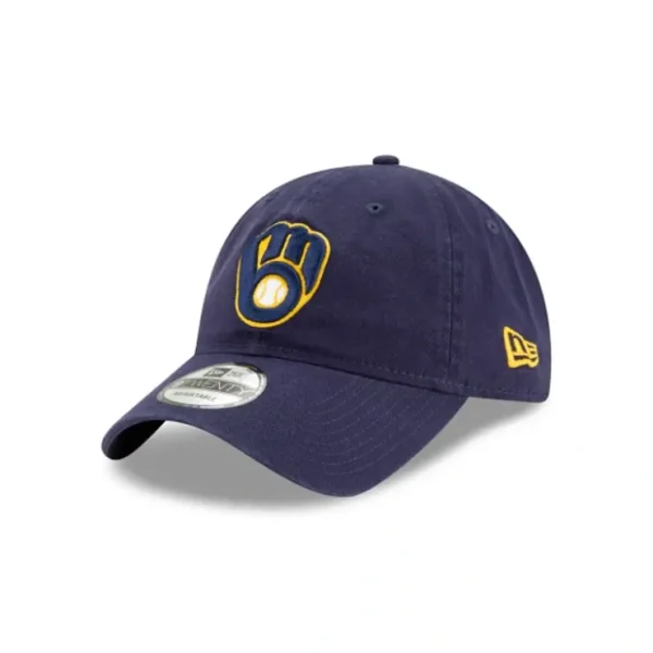Caps* Milwaukee Brewers Core Classic Blue 9TWENTY Adjustable Hat - KTGCaps - Baseball caps for various teams, purchased online at a discount